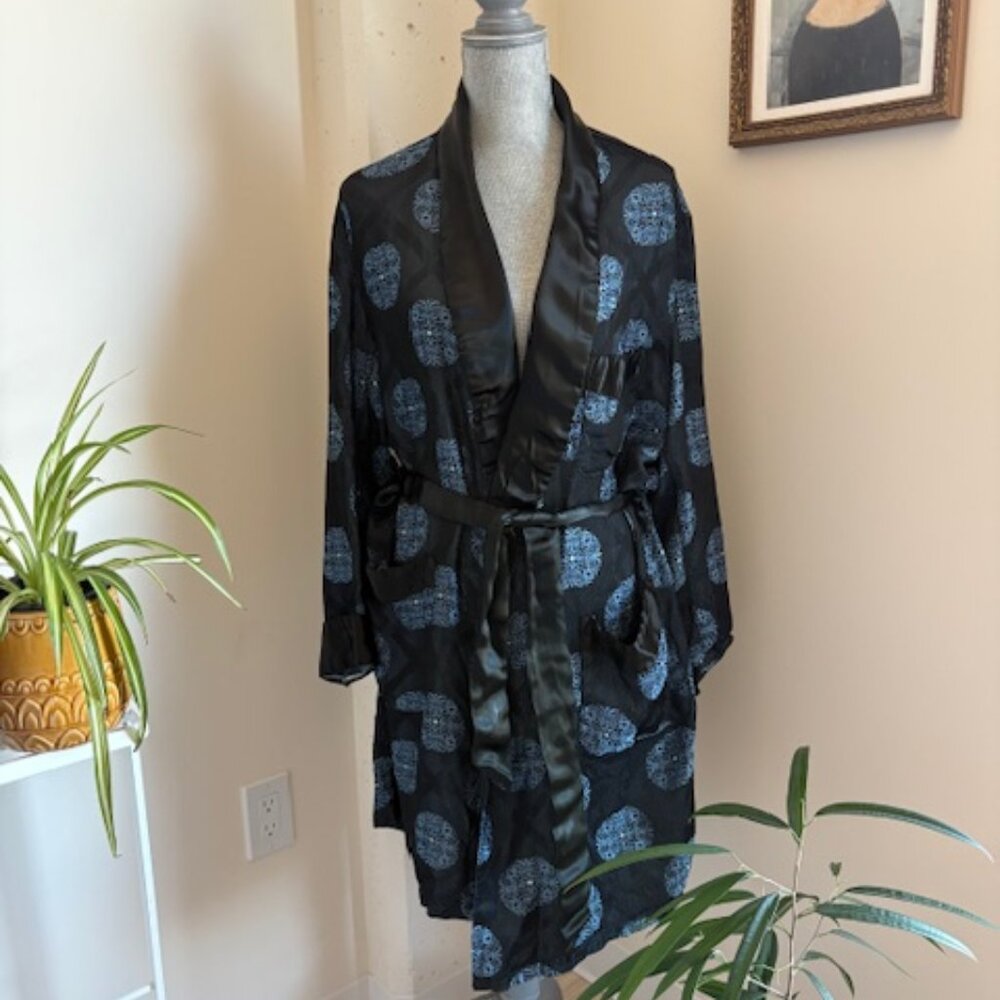 Vintage Woven Tapestry 70s Mens Robe